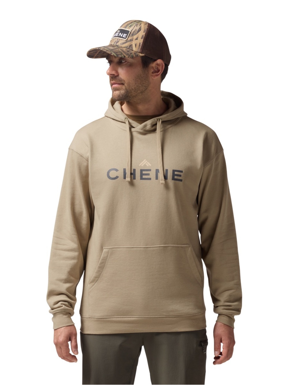 Chene Gear Leisure Hoodie Dark Khaki Size XL EUC